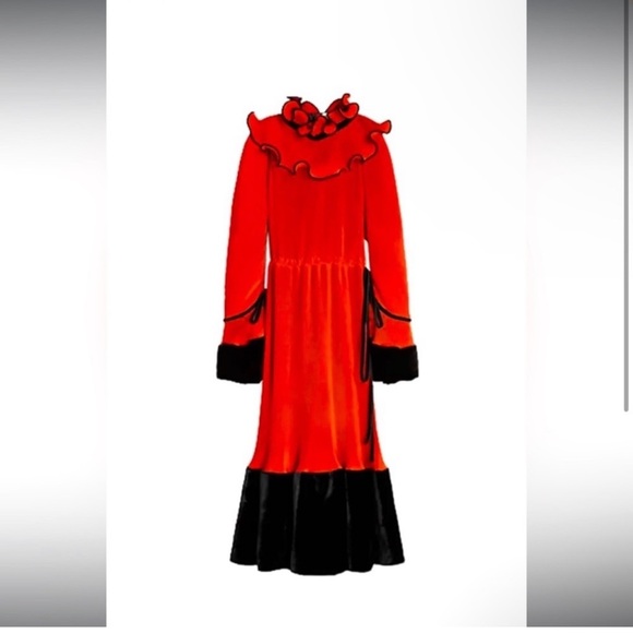 Tory Burch Pleated Ruffle Dress Red
Convertible with removable collar size 8 - Picture 1 of 5